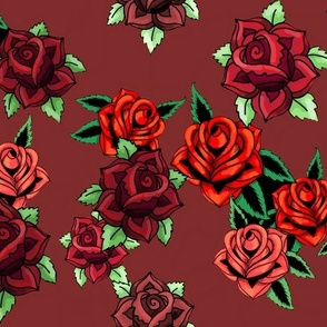 rockabilly roses on wine