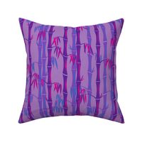 Midcentury Bamboo Forest ~ Purple Blue Pink
