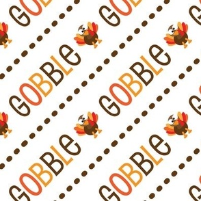 Thanksgiving  Turkey Gobble Gobble Thanksgiving Pattern Diagonal Gobble Gobble - Thanksgiving Turkey - LAD21