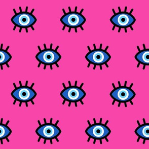 Evil Eye on Pink