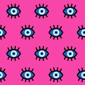 Vecteur Stock Evil eye pastel vector isolated doodle seamless pattern  Magic witchcraft occult symbol clip art line art collection Hamsa eye  magical eye decor element Pink green golden eyes Fabric textile 