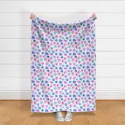 Watercolor tenderness, larger scale || painted polka dot pattern for nursery, baby, kids