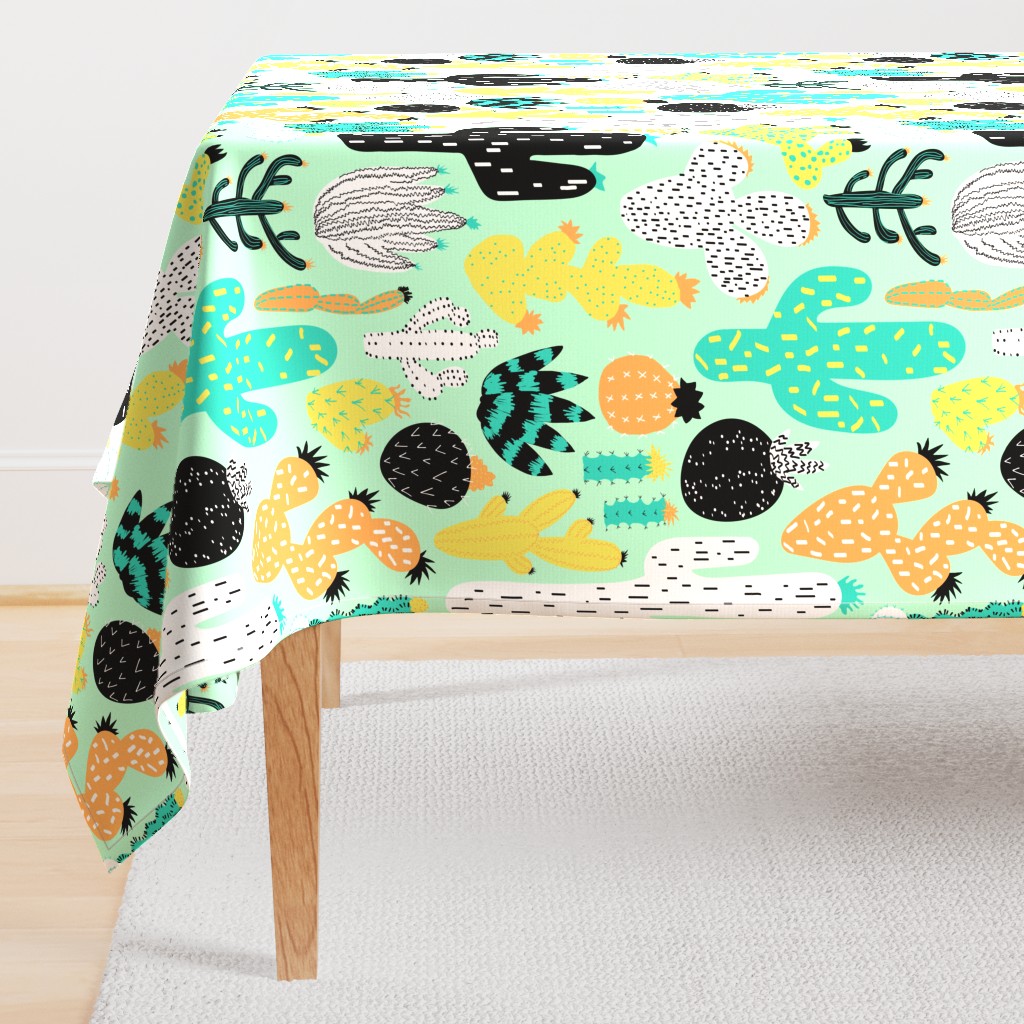 Cactus Crazy in Mint - Large Scale