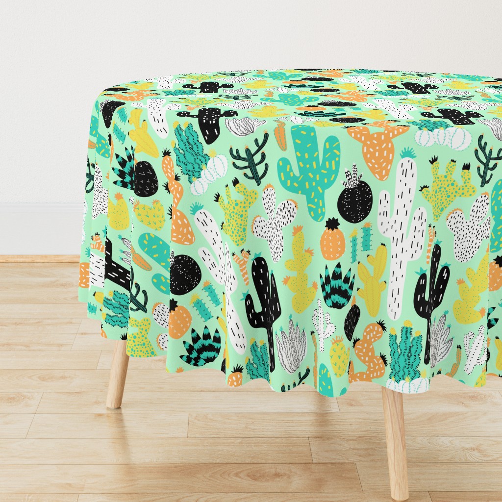 Cactus Crazy in Mint - Large Scale