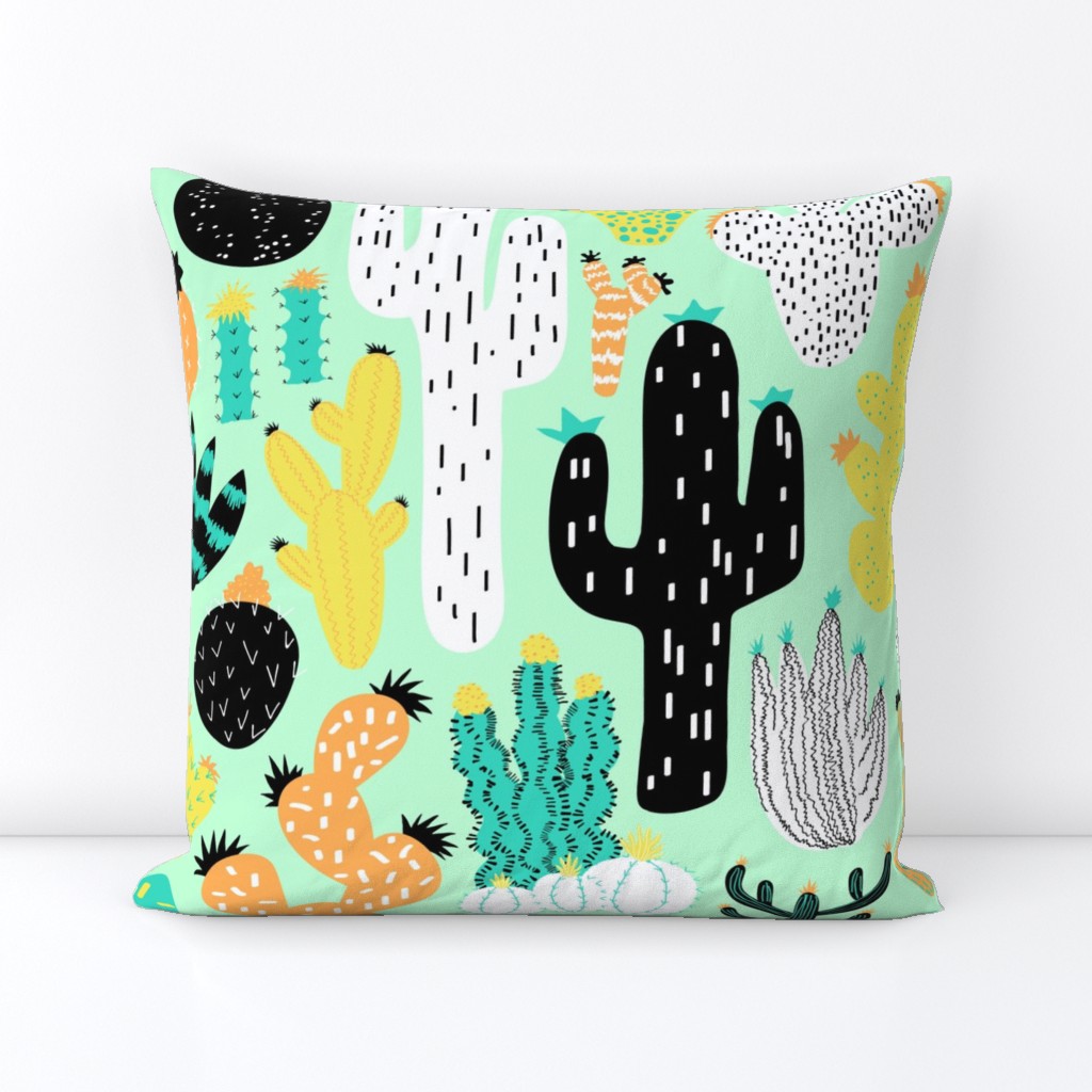 Cactus Crazy in Mint - Large Scale