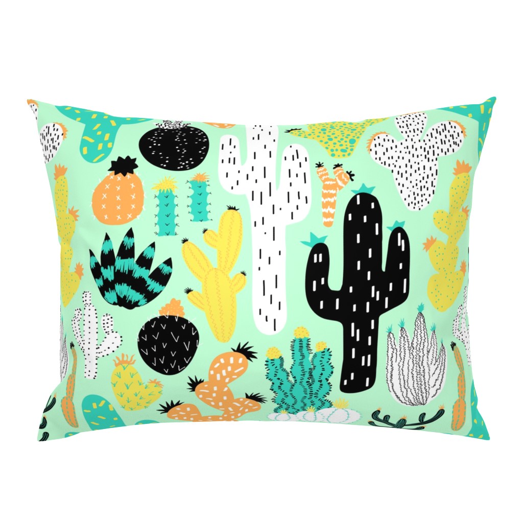 Cactus Crazy in Mint - Large Scale