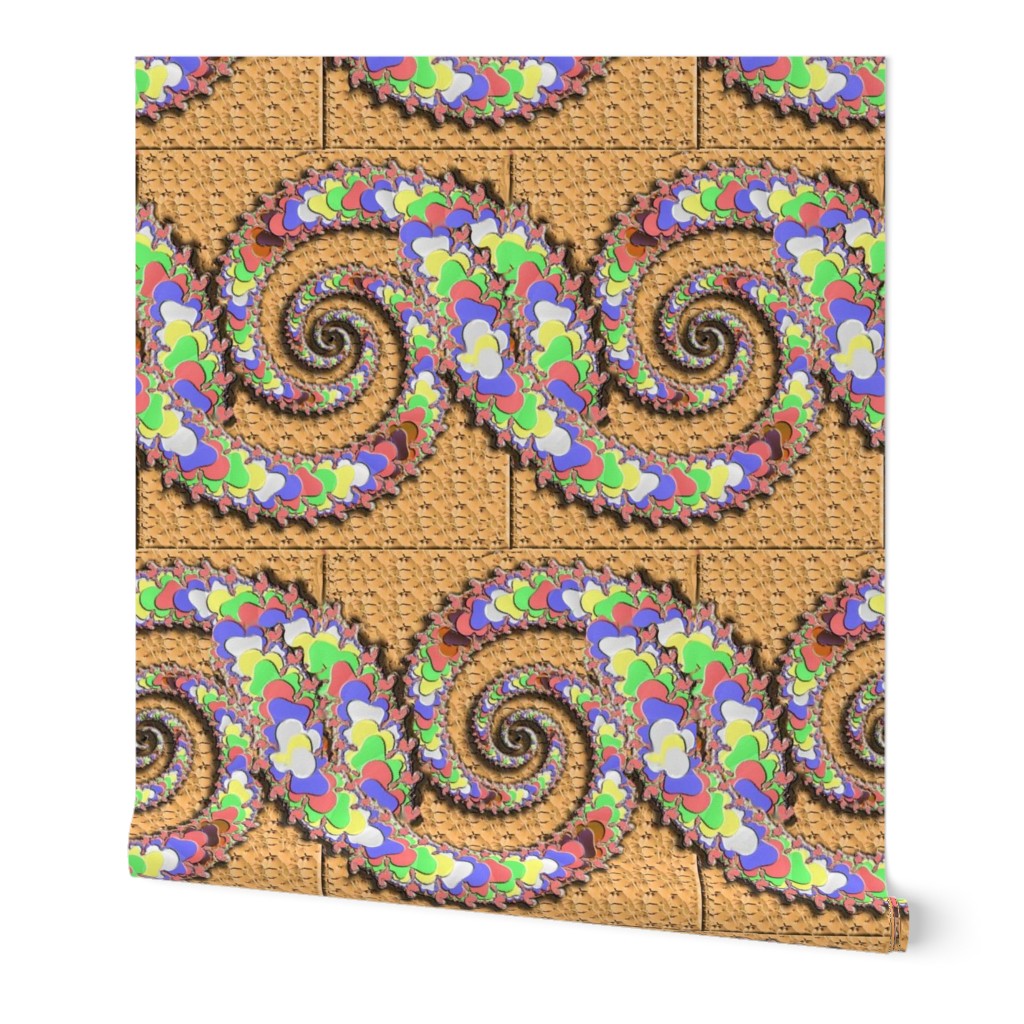 Spiral Lei on Clay Tile