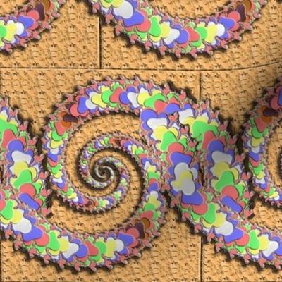 Spiral Lei on Clay Tile