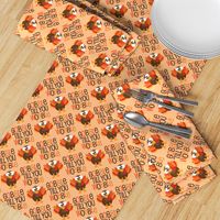 Thanksgiving  Turkey Gobble Til You Wobble Thanksgiving Pattern Diagonal Brown