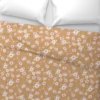 Gold Floral Print with Fun Pink and Gold Flowers