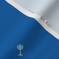 Hanukkah Menorah Motif blue Napkin Fabric