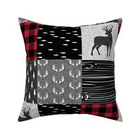 buck woodland - plaid patchwork - wholecloth C18BS