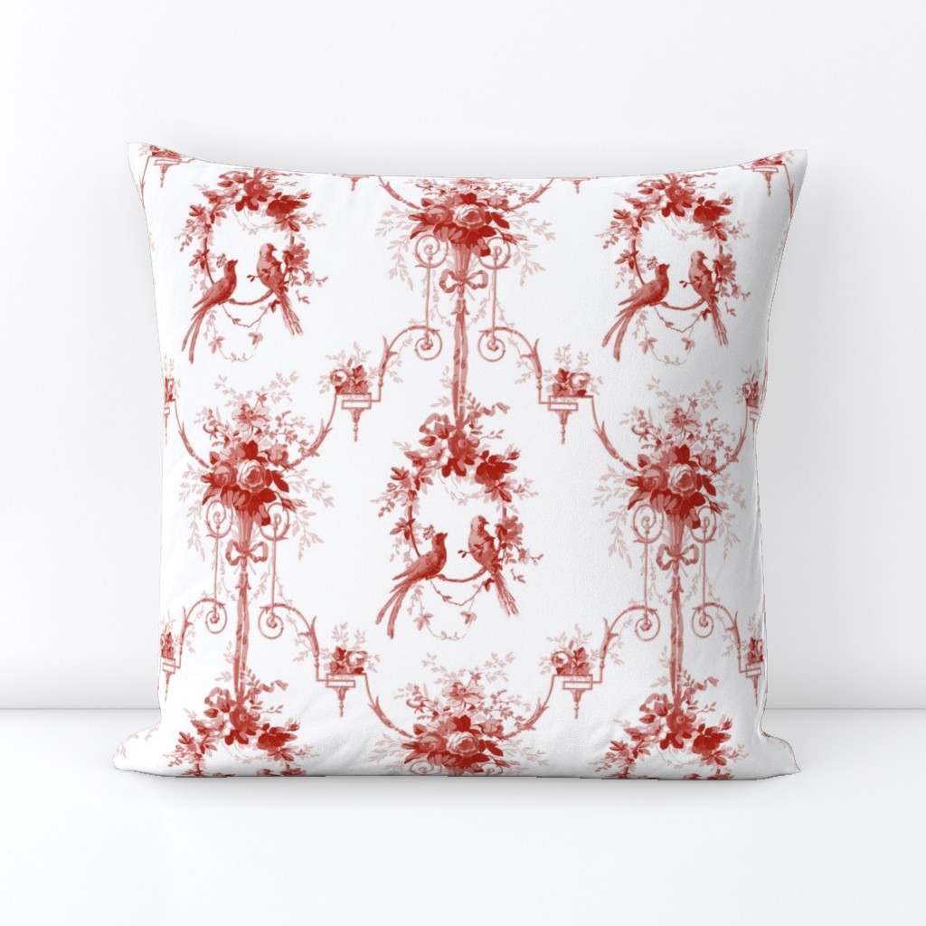 McCallister Toile  ~ Turkey Red and White  