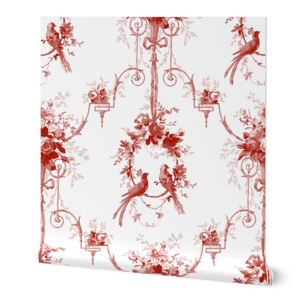 McCallister Toile  ~ Turkey Red and White  