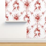 McCallister Toile  ~ Turkey Red and White  