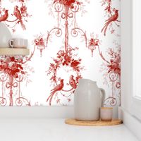 McCallister Toile  ~ Turkey Red and White  