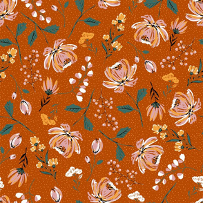 Autumn Blooms - Limited Color Palette