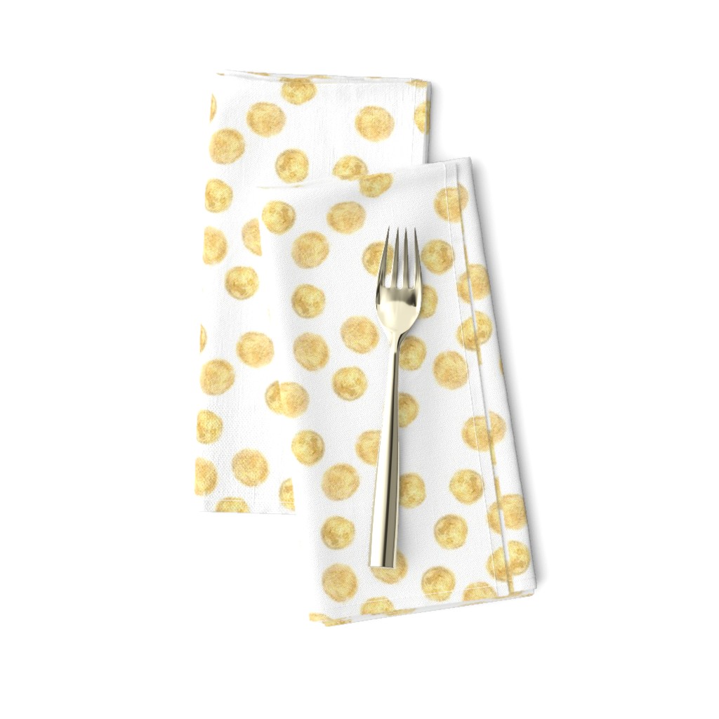 Gold (imitation, not metallic paint) polka dots pattern