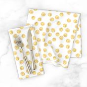 Gold (imitation, not metallic paint) polka dots pattern