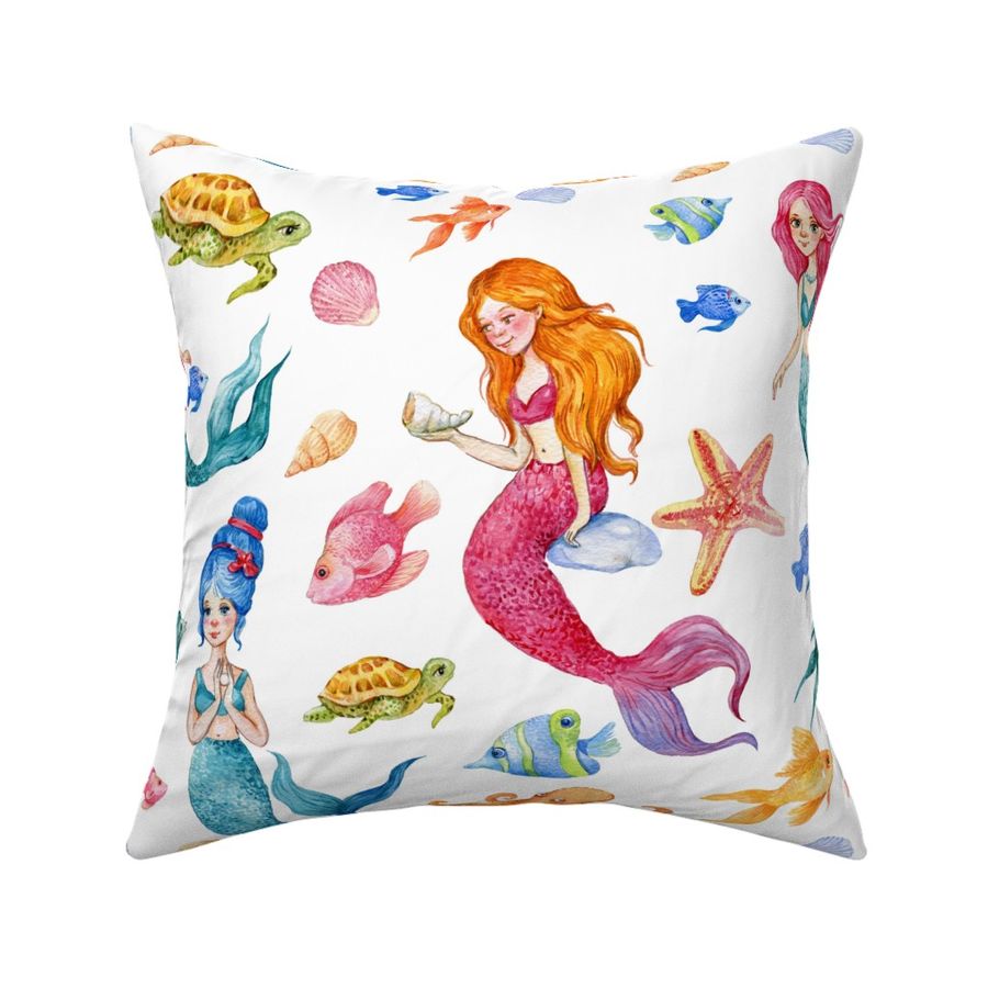 mermaid pattern Fabric | Spoonflower