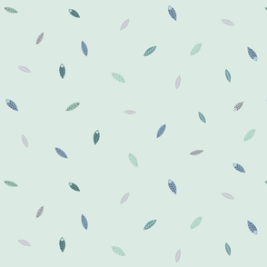 Print 5 feathers repeat autumn winter 2018-2019 boy grey blue and green 150 dpi