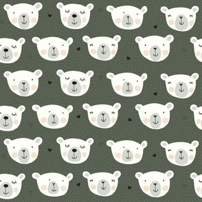 Print polarbears 1 winter 2018-2019 dark green 150 dpi