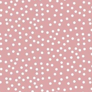 Twinkling White Dots on Blush - Medium Scale