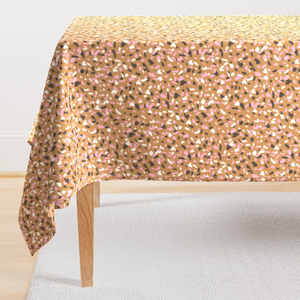 terrazzo fabric, terrazzo style fabric, terrazzo pattern, terrazzo fabric by the yard, modern fabric by the yard, trendy 2019 fabric, 2019 trend fabric, ss 18 19 fabric, modern fabric - mustard