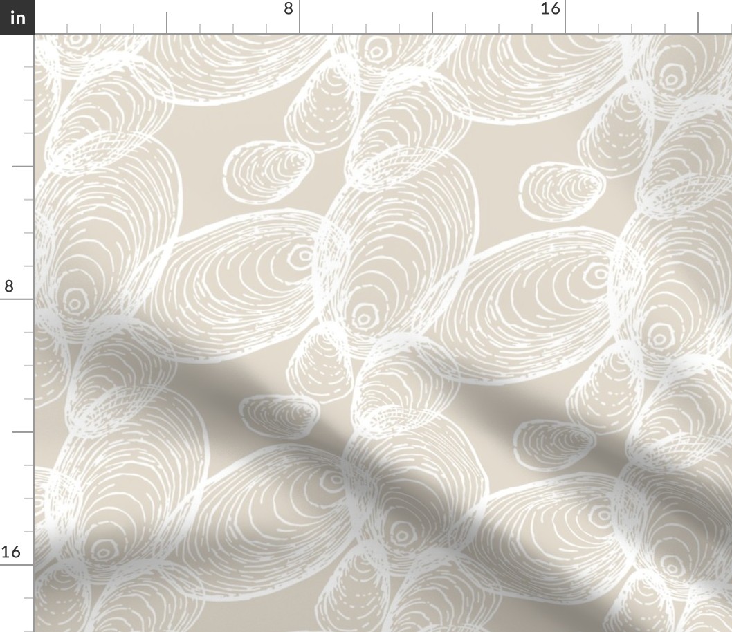 Shells Pattern in Cream and Beige