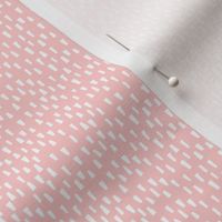4" White Dashes - Pink Background