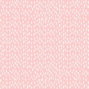 4" White Dashes - Pink Background