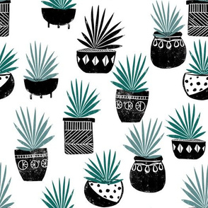 linocut plant life fabric, plants fabric, home decor fabric, linocut fabric, hand printed fabric, plants, trendy plants, 2019 trends fabric - andrea lauren - black and green
