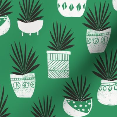 linocut plant life fabric, plants fabric, home decor fabric, linocut fabric, hand printed fabric, plants, trendy plants, 2019 trends fabric - andrea lauren - green