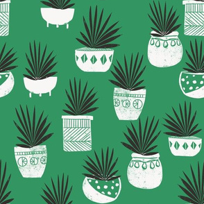 linocut plant life fabric, plants fabric, home decor fabric, linocut fabric, hand printed fabric, plants, trendy plants, 2019 trends fabric - andrea lauren - green