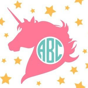 Personalized Unicorn Monogram - ABC