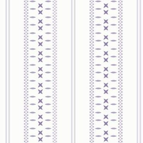 Cross Ladder Stripe: Violet Purple Farmhouse Stripe