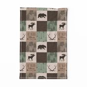 4.5” be brave quilt - green and brown