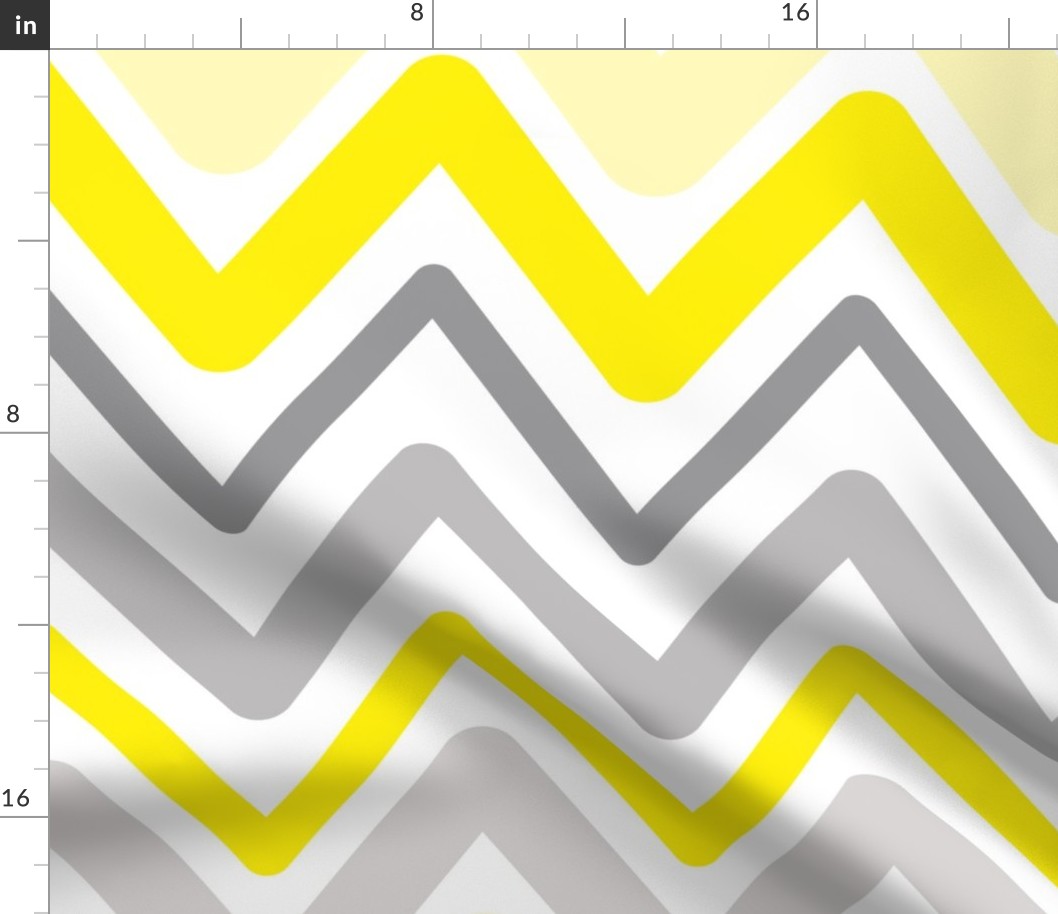 Soft Chevron Waves Large Scale Yellow