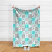 Ballerina//Teal - Wholecloth Cheater Quilt