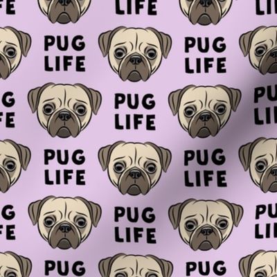 Pug Life - cute pug face - purple