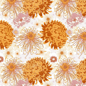 Japanese Chrysanthemums (white) V2