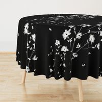 Large Breezy Hand-Painted Daisies | Black White