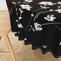 Large Breezy Hand-Painted Daisies | Black White