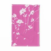 Large Breezy Hand-Painted Daisies | Azalea Pink