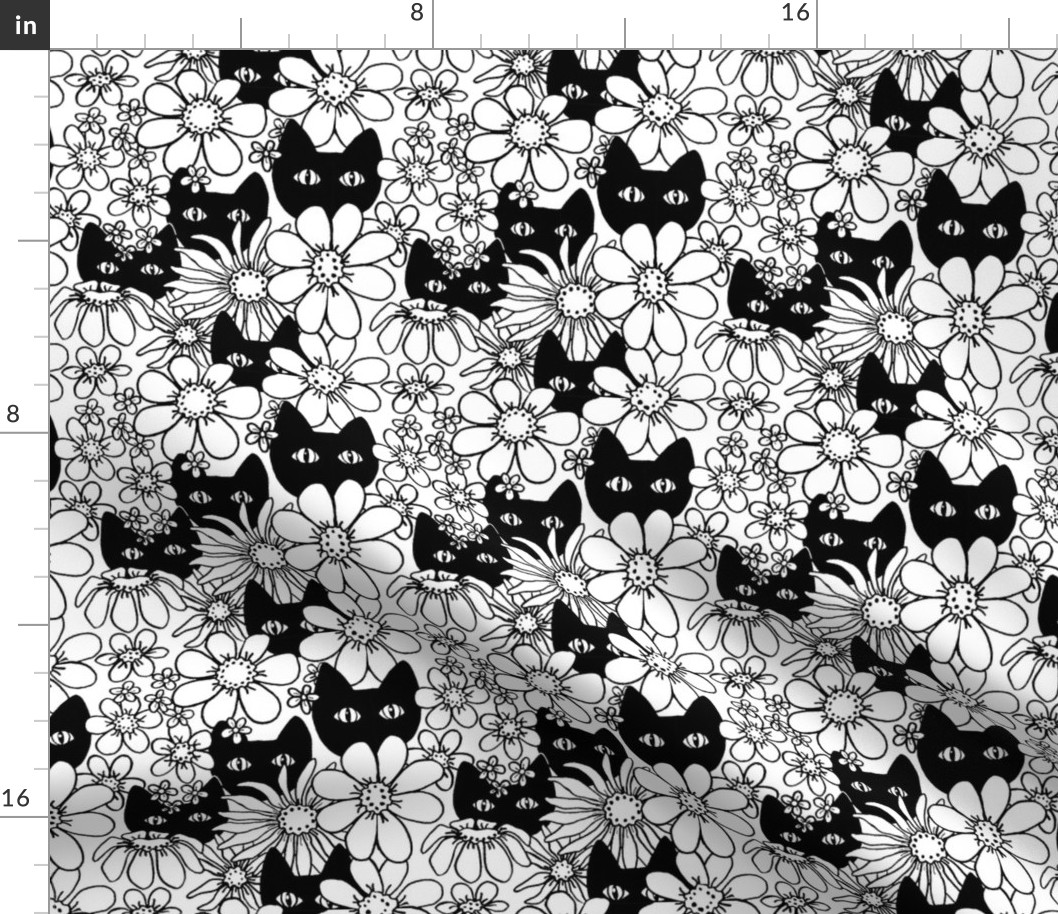 Black Cats in Daisies-ed-ed