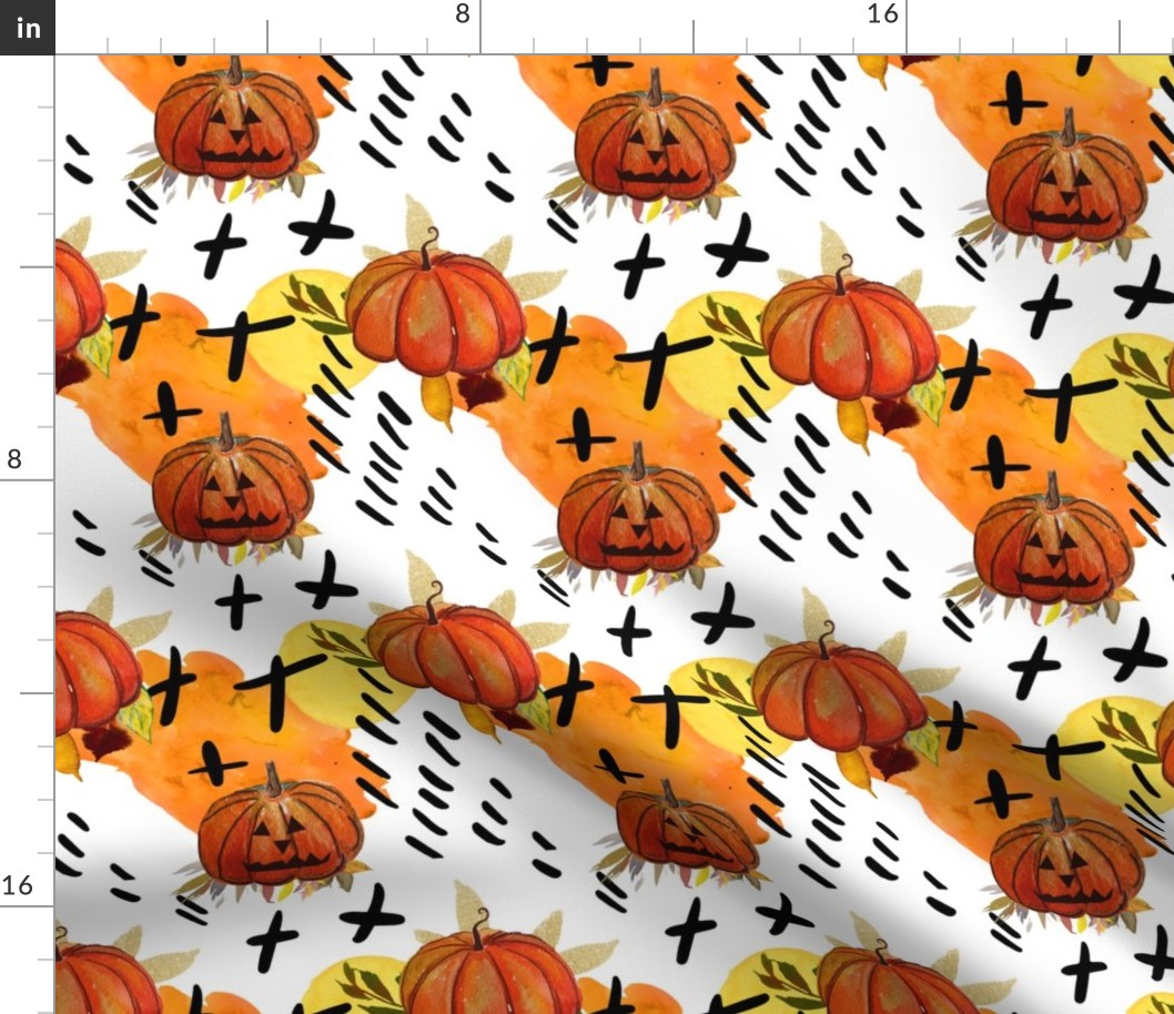 Happy Halloween JackoLanterns Candy Corn Stripe