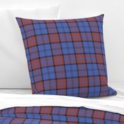 Dunbar tartan, 6", custom colorway soft red/blue