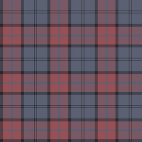 Dunbar tartan, 6", custom colorway soft red/slate