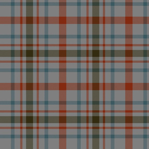 MacDonagh tartan - 8" weathered on dark grey