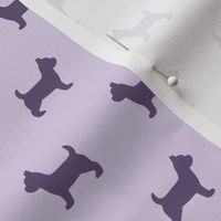 Yorkshire Terrier Silhouette Purple